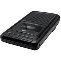 Coby Cvr22 Portable Cassette Player And Tape Cassette Recorder With Built-In Microphone, Built-In Handle, And One-Touch Recording With Automatic Stop - Black