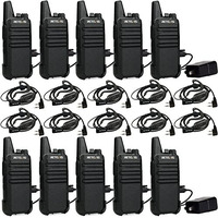 Retevis Rt22 2 Way Radios Walkie Talkies,Rechargeable Long Range Two Way Radio,16 Ch Vox Small Emergency 2 Pin Earpiece Headset,For School Retail Church Restaurant (Packed In Pairs With 5 Boxes)