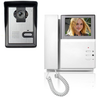 Amocam Video Door Phone System, 4.3 Inches Clear Lcd Monitor Wired Video Intercom Doorbell Kits, Ir Night Vision Camera Door Intercom, Doorphone Telephone Style For Home Improvement