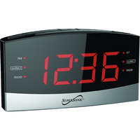 Supersonic - Bluetooth Clock Radio, Alarm Clock Radios - Black (Sc-381Bt)