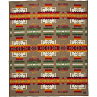Pendleton Chief Joseph Wool Blanket, Tan, Queen Size
