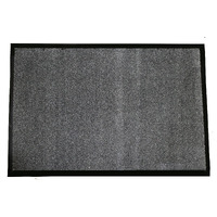 Durable Wipe-N-Walk Vinyl Backed Indoor Carpet Entrance Mat, 4 X 8, Charcoal