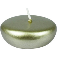 Zest Candle 24-Piece Floating Candles, 225-Inch, Metallic Gold