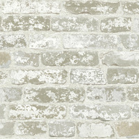 Roommates York Wallcoverings White Brick Prepasted Removable Wallpaper