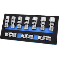 Astro Pneumatic Tool 74310 10-Piece 3/8"" Drive Flex Socket Set - 6 Point - Metric