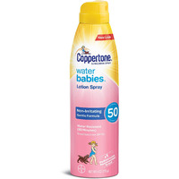 Coppertone Water Babies Sunscreen Lotion Spray Spf 50, Pediatrician Recommended Baby Sunscreen Spray, Water Resistant Sunscreen For Babies, 6 Oz Spray