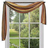 Sheer Window Scarf Valance - 50 Inch Width X 144 Inch Length (Autumn) - Light Filtering Polyester Curtain Scarf - Lightweight Drapes For Living Room, Bedroom & Dining Room By Achim Home Decor