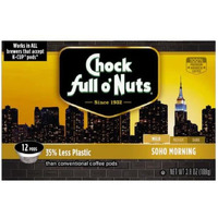 Chock Full O   Nuts Soho Morning Mild Roast, K-Cup Compatible Pods (12 Count) - Arabica Coffee In Eco-Friendly Keurig-Compatible Single Serve Cups
