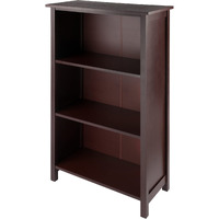 Winsome Wood Milan Shelving, Long, Antique Walnut