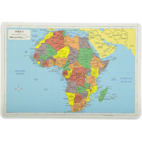 Painless Learning Africa Map Placemat, 12 X 17 12 Inches