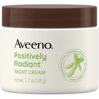 Aveeno Positively Radiant Moisturizing Face & Neck Night Cream With Tone Correcting Soy & Niacinamide, Night Cream Targets Dull Skin & Evens Skin Tone & Texture, Hypoallergenic, 17 Oz