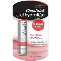 Chapstick Total Hydration Moisture + Tint Coral Blush Tinted Lip Balm Tube, Tinted Moisturizer - 012 Oz