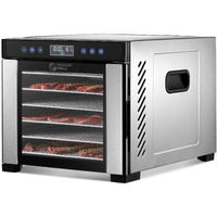 Magic Mill Commercial Food Dehydrator Machine | 7 Stainless Steel Trays | Adjustable Timer, Temperature Control | Dryer For Jerky, Herb, Beef, Fruit
