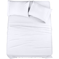 Utopia Bedding King Bed Sheets Set - 4 Piece Bedding - Brushed Microfiber - Shrinkage And Fade Resistant - Easy Care (King, White)