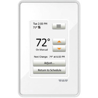 Ditra-Heat Programmable Touchscreen Thermostat [Ditra-Heat-E-Rt] Controls 120/240V Floor Heat Systems, Sleek Bright White Design, Built-In Gfci, Includes Floor Sensor