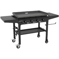 Blackstone 1554 36    Omnivore Griddle With Folding Side Shelves, Powder Coated Steel, Black
