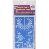 Armour Rub N Etch Stencil, Detailed Floral