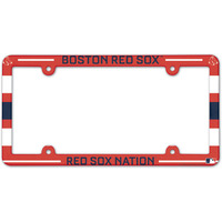 Boston Red Sox License Plate Frame Plastic Full Color Style