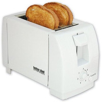 Better Chef Economic 2-Slice Toaster | Darkness Control | Crumb Tray | Fits Bagel Slice (White)