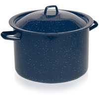 Imusa Usa Blue 6-Quart Speckled Enamel Stock Pot With Lid