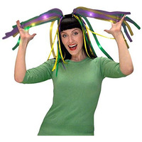 Blinkee Purple Gold And Green Mardi Gras Led Noodle Headband Flashing Dreads