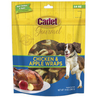 Cadet Gourmet Chicken & Apple Wrapped Dog Treats Wraps Chicken & Apple 14 Oz.