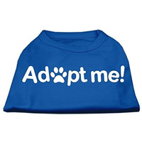 Mirage Pet Products Adopt Me Screen Print Shirt, Medium, Blue