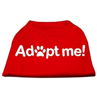 Mirage Pet Products Adopt Me Screen Print Shirt, Large, Red