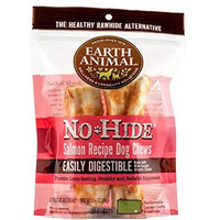 Earth Animal No-Hide Small Salmon Flavored Rolls Natural Rawhide Alternative Dog Chew Treat For Small Dogs - 2 Chews