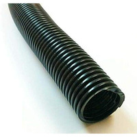 Electriduct 2"" Split Wire Loom Tubing Polyethylene Corrugated Flexible Conduit (2 Inch Id) - Black - 25 Feet