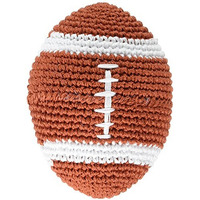 Pet Flys Knit Knacks Organic Crocheted Small Dog Toy - Snap The Football