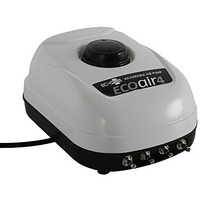 Ecoplus 253 Gph (960 Lph, 6.5W) Air Pump W/ 4 Outlets | Aquarium, Fish Tank, Fountain, Pond, Hydroponics