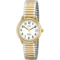 Timex Women's Easy Reader 25Mm Watch - Two-Tone Case White Dial With Expansion Band