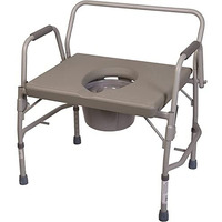 Dmi Bedside Commode, Portable Toilet, Commode Chair, Raised Toilet Seat With Handles, Holds Up To 500 Pounds With Included 7 Qt Commode Bucket, Adjustable From 19-23 Inches, Extra Wide Commode