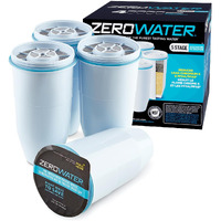 Zerowater Official Replacement Filter - 5-Stage Filter Replacement 0 Tds For Improved Tap Water Taste - Nsf Certified To Reduce Lead, Chromium, And Pfoapfos, 4-Pack