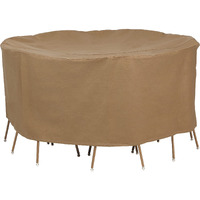Classic Accessories Duck Covers Essential Water-Resistant 90 Inch Round Patio Table & Chair Set Cover