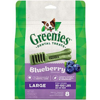 Greenies Blueberry Flavor Large Dog Dental Chews - 12 Ounces 8 Treats