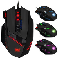 12 Programmable Buttons C12 Gaming Mouse, Afunta Laser Double-Speed Adjustment 8000Dpi Mice Support 4 Level Switch
