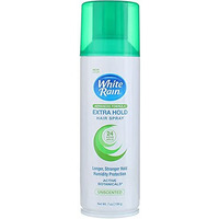 White Rain Aerosol Hairspray Unscented, Extra Hold 7 Oz (Pack Of 8)