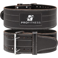 Weightlifter Belt By Profitness Large Weightlifting Gym Belt For Men And Woman - (Black/White, Large)