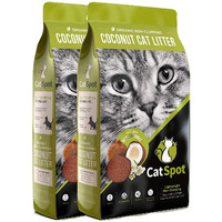 Catspot Non-Clumping Litter: Coconut Cat Litter, All-Natural, 100% Organic, Biodegradable, Lightweight & Dust-Free (Non-Clumping, 2 Bags)