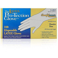 100 Disposable Latex Gloves, Powder Free Size X-Large
