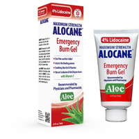 Alocane Emergency Burn Gel, 4% Lidocaine Maximum Strength Fast Pain And Itch Relief For Minor Burns, Sunburn, Kitchen, Radiation, Chemical, First Degree Burns, First Aid Treatment Burn Care 2.5 Fl Oz