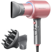 Wavytalk Ionic Hair Dryer Blow Dryer With Diffuser & Comb For Curly Hair Professional 1875W High Power Dryer With Ceramic Technology For Fast Drying As Salon Light And Quiet
