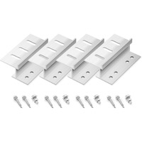 Newpowa Solar Panel Mounting Z Bracket With Nuts And Bolts Supporting For Rv, Boat, Wall, Off Grid Roof Installation A Sets Of 4 Units Sliver Aluminum