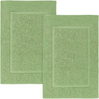 Utopia Towels Cotton Banded Rug, Bath Mats, Not A Bathroom Rug], 21X34 Inches, 100% Ring Spun Cotton - Highly Absorbent And Machine Washable Shower Bathroom Floor Mat, Sage Green, 2 Pack