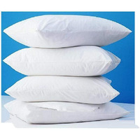 4 Pack Deluxe Zippered Vinyl Pillow Covers - Waterproof Protectors For Longer Lasting Pillows Standard Size 21X27 Ideal For Home, Hotel And Hospital Use
