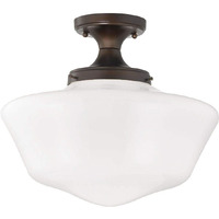 16-Inch Wide Schoolhouse Ceiling Light In Bronze Finish