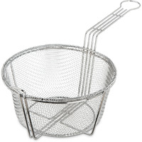 Carlisle Foodservice Products Chrome Plated Steel Mesh Fryer Basket, 8.63"" Diameter X 4.5"" Depth