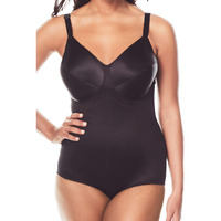 Rago Women's Plus Size Moderate Control Body Briefer Shaper - 46 D, Black